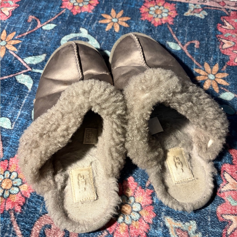 UGG Women's Taupe Shearling Slippers
